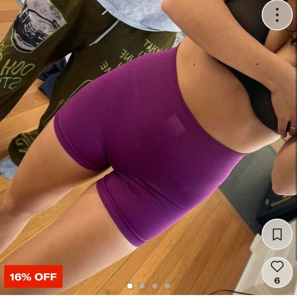 Purple High-Waisted Shorts